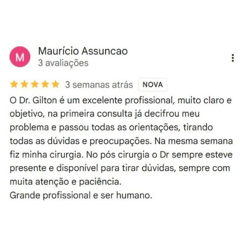 Depoimento Google Dr. Gilton Cambuí